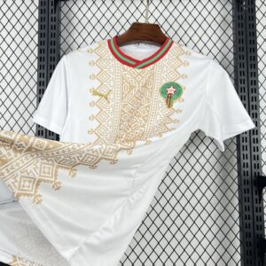 Camiseta Marruecos 2026 Visita - detalle superior y cuello