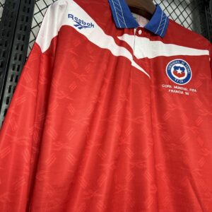 Camiseta Chile 1998 Retro Local Manga Larga - detalle