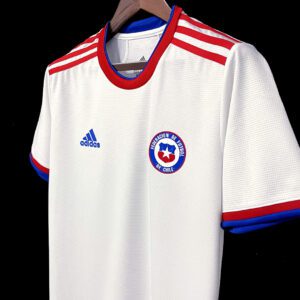 Camiseta Chile 2021/22 Visita Retro - detalle cuello