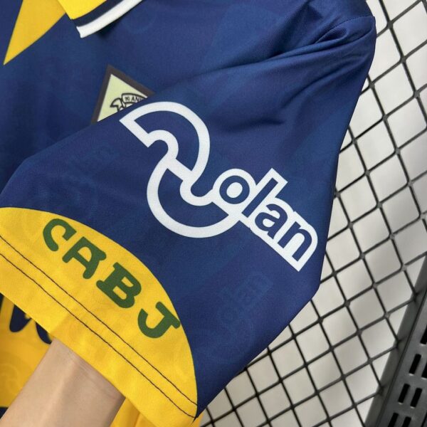 Camiseta Boca Juniors 1995/97 Retro Local Niño - detalle cuello y franjas