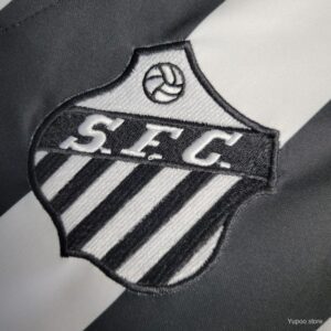 Camiseta Santos FC 1960 Retro Local - detalle tejido y malla de fondo