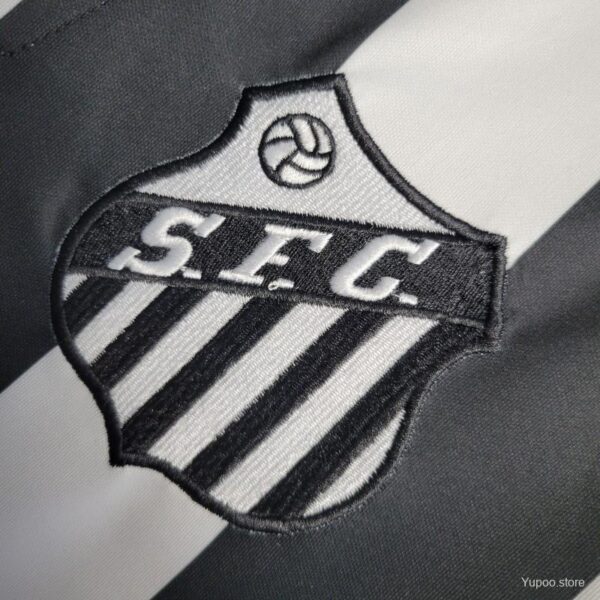 Camiseta Santos FC 1960 Retro Local - detalle tejido y malla de fondo