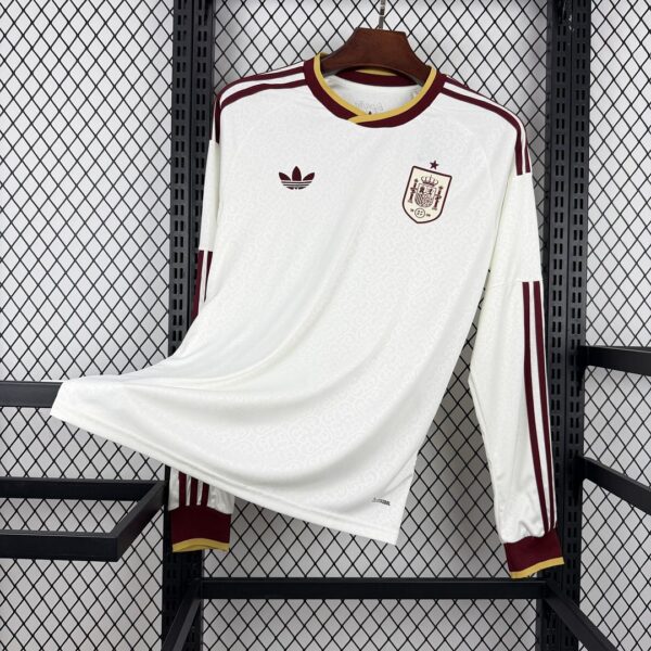 Camiseta España 2026 Visita Dellafuente Manga Larga - detalle tejido