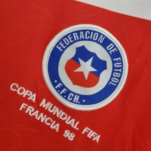 Camiseta Chile 1998 Local - detalle manga