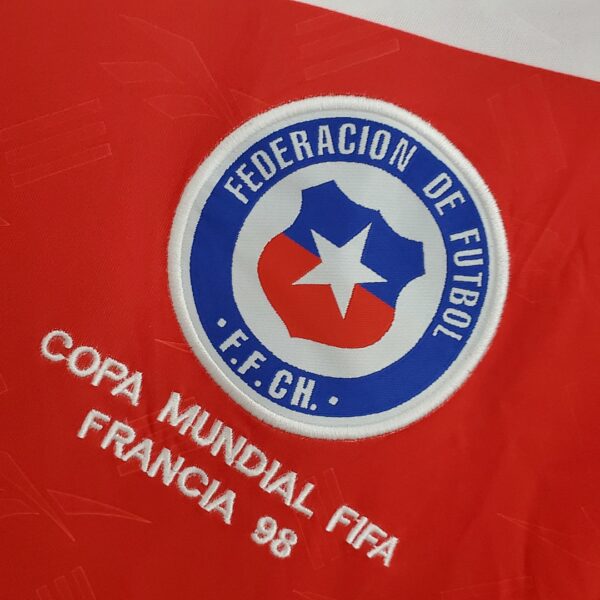Camiseta Chile 1998 Local - detalle manga