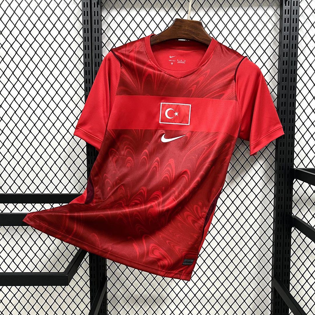 Camiseta Turquía 2026 Visita Niño - detalle del dobladillo