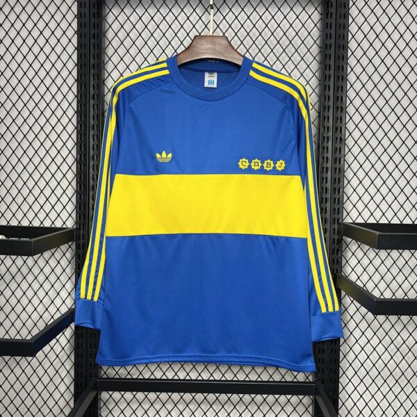 Camiseta Boca Juniors 1981 Retro Manga Larga Local - detalle