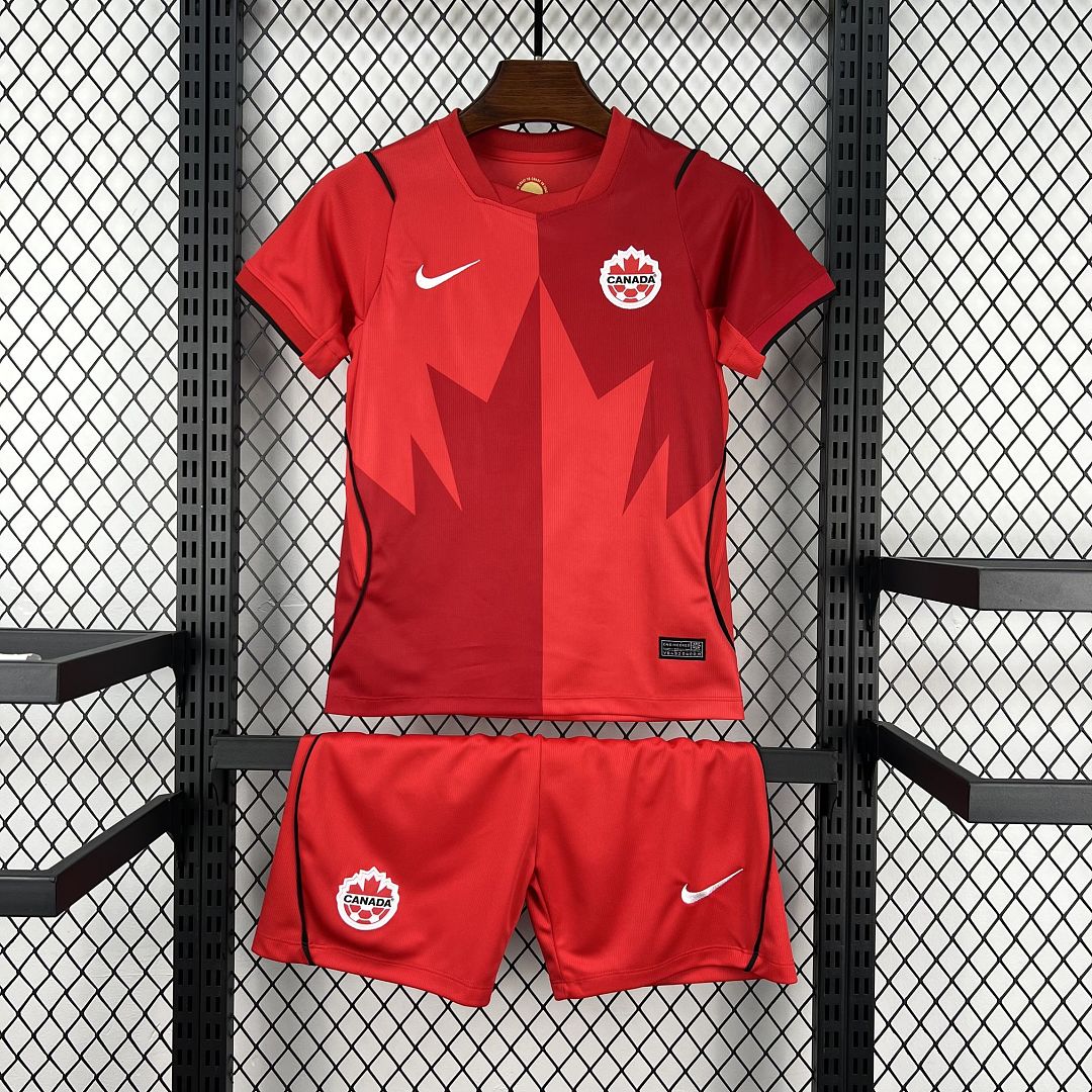 Camiseta Canada 2026 Local Niño - detalle cuello