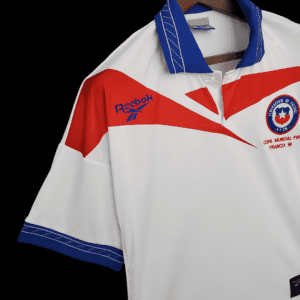 Camiseta Chile 1998 Retro Visita - detalle franja roja