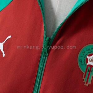 Cortavientos Marruecos 2026 Reversible Rojo y Verde - detalle