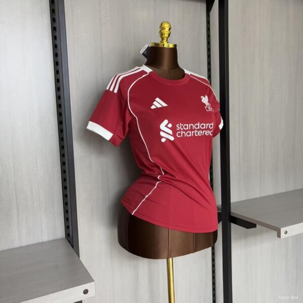 Camiseta Liverpool 2024/25 Local Mujer - detalle puño blanco