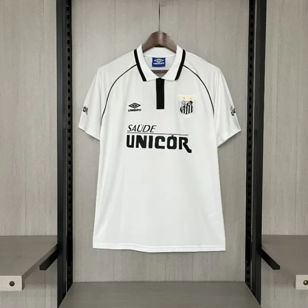 Camiseta Santos 1956 Retro Visita - detalle