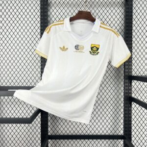 Camiseta Sudáfrica 2010 Pre-Partido Blanca - vista lateral