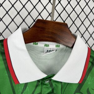 Camiseta Mexico 1998 Local - detalle del tejido y patrones
