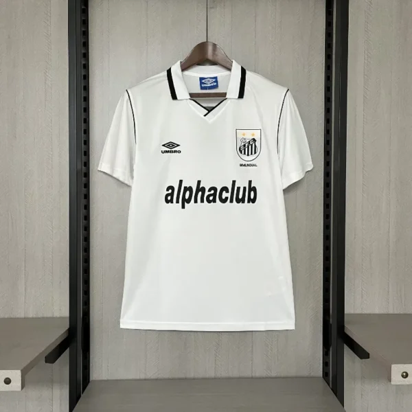 Camiseta Santos 1956 Retro Visita - detalle