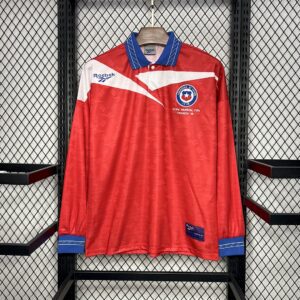 Camiseta Chile 1998 Retro Local Manga Larga - detalle