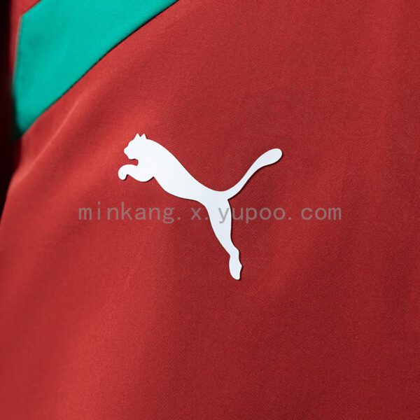 Cortavientos Marruecos 2026 Reversible Rojo y Verde - detalle