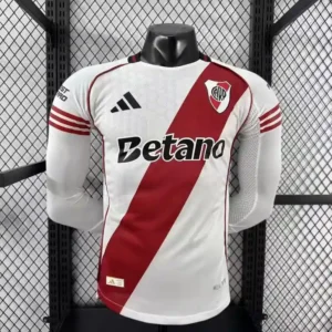 Camiseta River Plate 2024/25 Manga Larga Local Version Jugador - primer plano de la textura